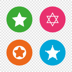 Star of David icons. Symbol of Israel.