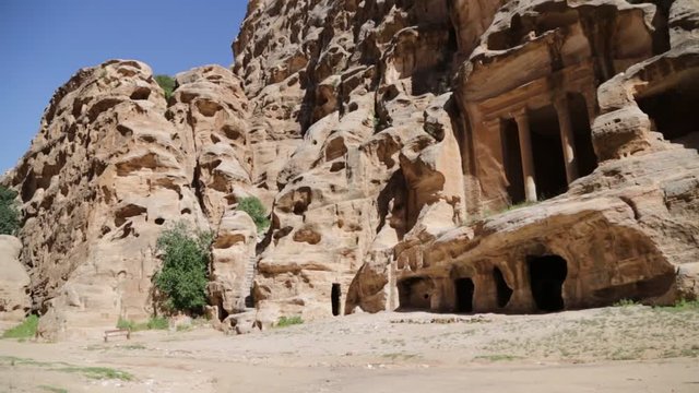the antique site of  little  petra in jordan