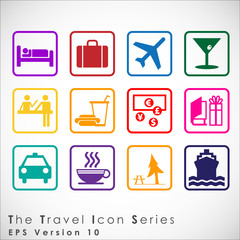 Travel and tourism icon set. Simplus series. Vector and Illustration, EPS 10.