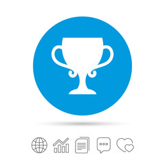 Winner cup sign icon. Awarding of winners.
