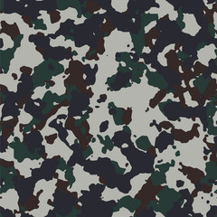 Seamless dark brown green and black fashion camouflage pattern vector