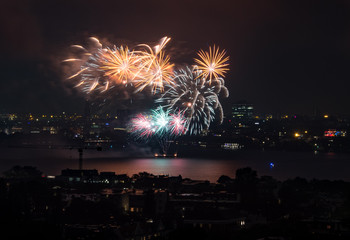 Firework Panorama Hamburg 