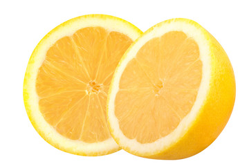 Fresh lemon isolated on white background