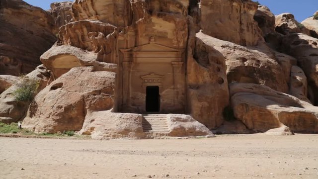 the antique site of  little  petra in jordan