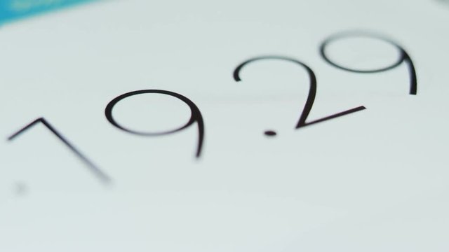 Thin number fonts countdown close up in white background.
Digital countdown timer in clean white background. 
