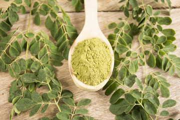 Moringa oleifera, leaves and dust
