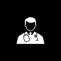 Doctor Icon. Flat Design.