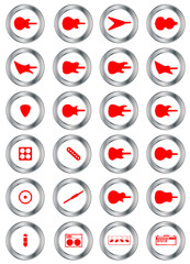Guitar Shop Round Buttons