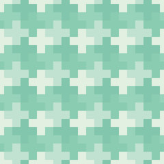 Seamless turquoise plus cross pattern vector