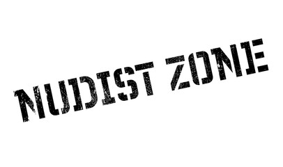 Nudist Zone rubber stamp. Grunge design with dust scratches. Effects can be easily removed for a clean, crisp look. Color is easily changed.