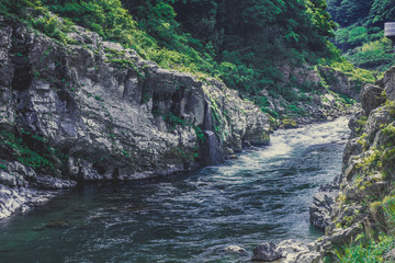渓流と風景 日本 アジア