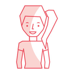 young woman avatar character vector illustration design