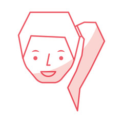 young woman avatar character vector illustration design