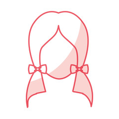 young woman avatar character vector illustration design