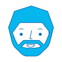 young man with beard avatar character vector illustration design