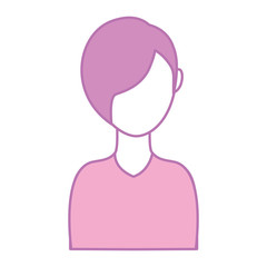 young woman avatar character vector illustration design