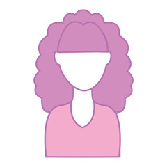 young woman avatar character vector illustration design