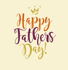 Happy Father's Day. Typography design for greeting cards, web banners. Vector Illustration.