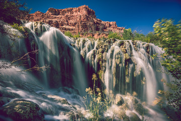 Countless braids of waterfalls