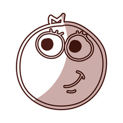 orange fruit kawaii character vector illustration design