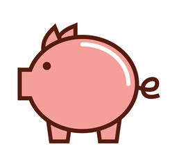 piggy savings isolated icon vector illustration design