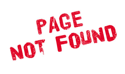 Page Not Found rubber stamp. Grunge design with dust scratches. Effects can be easily removed for a clean, crisp look. Color is easily changed.