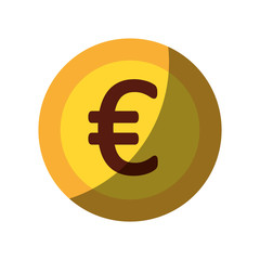 coin money euro icon vector illustration design