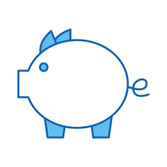piggy savings isolated icon vector illustration design