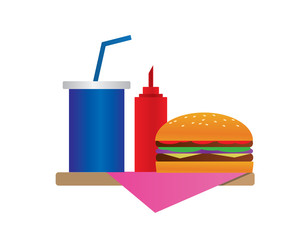 burger illustration set