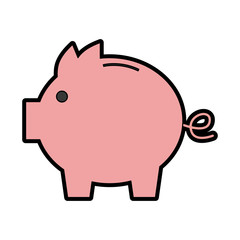 piggy savings isolated icon vector illustration design