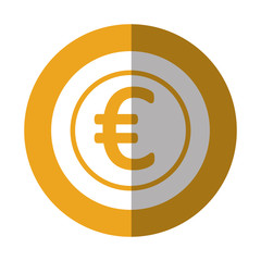 coin money euro icon vector illustration design