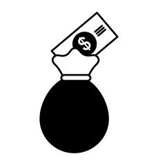 money bag isolated icon vector illustration design