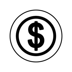 coin money dollar icon vector illustration design