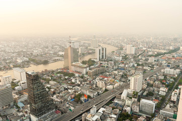 Bangkok city view  from above