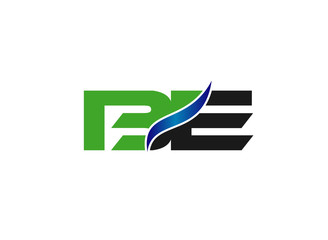 Letter B and e logo vector
