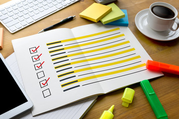 businessman SURVEY and Results Analysis Discovery Concept