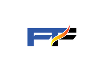 FF Logo. Vector Graphic Branding Letter Element
