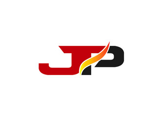 JP Logo. Vector Graphic Branding Letter Element

