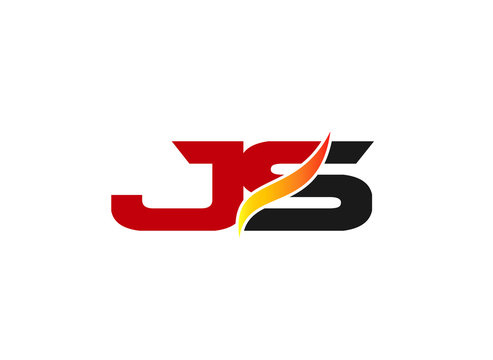 JS Logo. Vector Graphic Branding Letter Element

