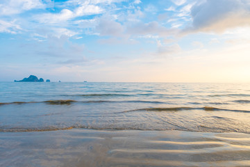 Fototapeta na wymiar Sunset and beach at Krabi, Thailand