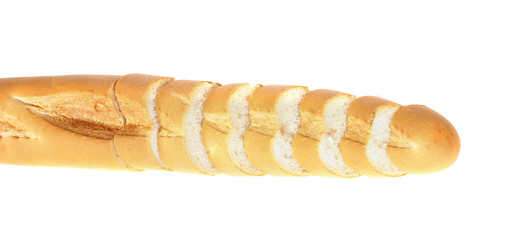 French baguette isolated on white