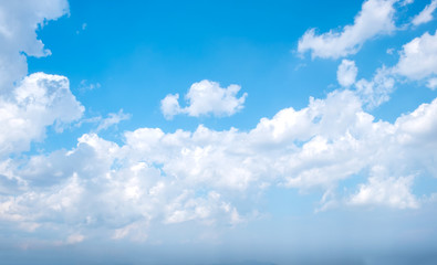 Clouds and blue in a bright day