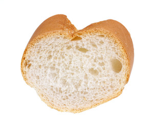 French baguette isolated on white