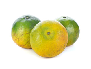 tangerine on white background