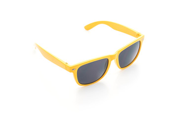 yellow sunglasses  on white background