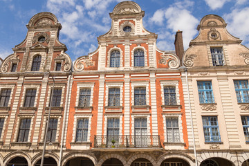 Fototapeta na wymiar Building facades at Arras, France