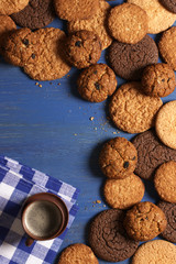 Various cookies and coffee