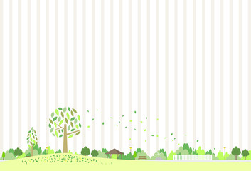 自然の風景　ストライプ背景