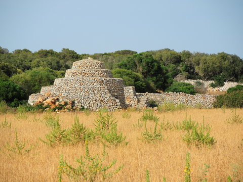 The talayots are bronze age megaliths on the islands of Minorca, Spain. 