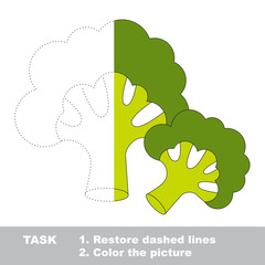 Vector trace educational game for preschool kids.